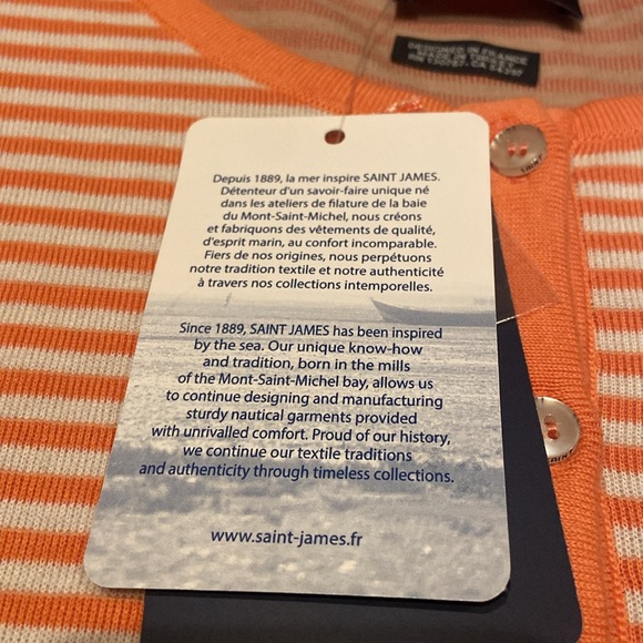 BEAUTIFUL SAINT JAMES PISTOIA Size 14 NWT Button Front Sweater MSRP $255 - Picture 5 of 13